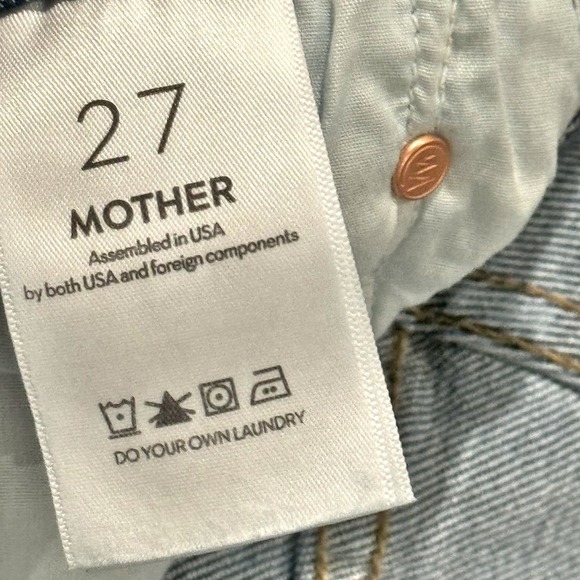 Mother The Undercover Cargo Sneak Jeans Opposites Attract Blue Size 28 NWT - Picture 10 of 13